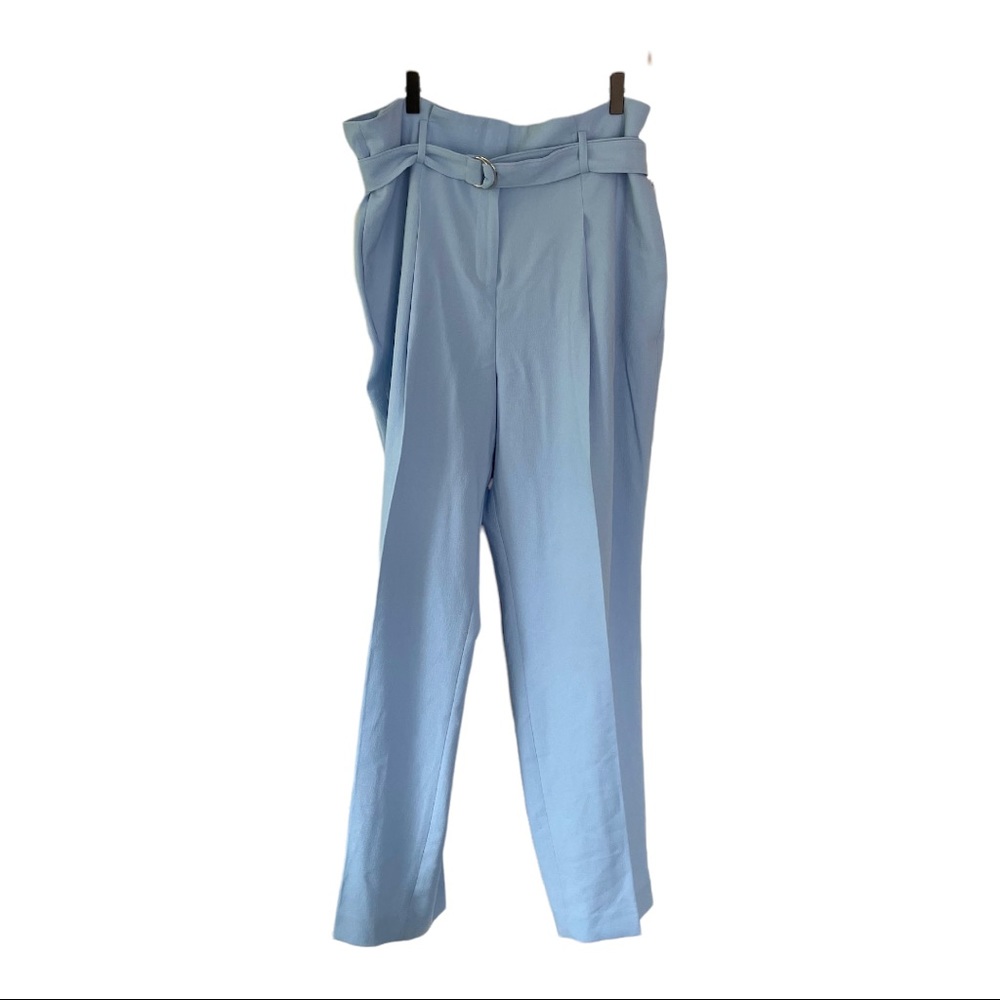 NWT Bar III powder blue paper bag waisted pants